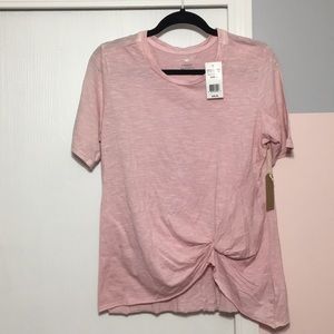NWT Hippie Laundry Pink Knotted Tee